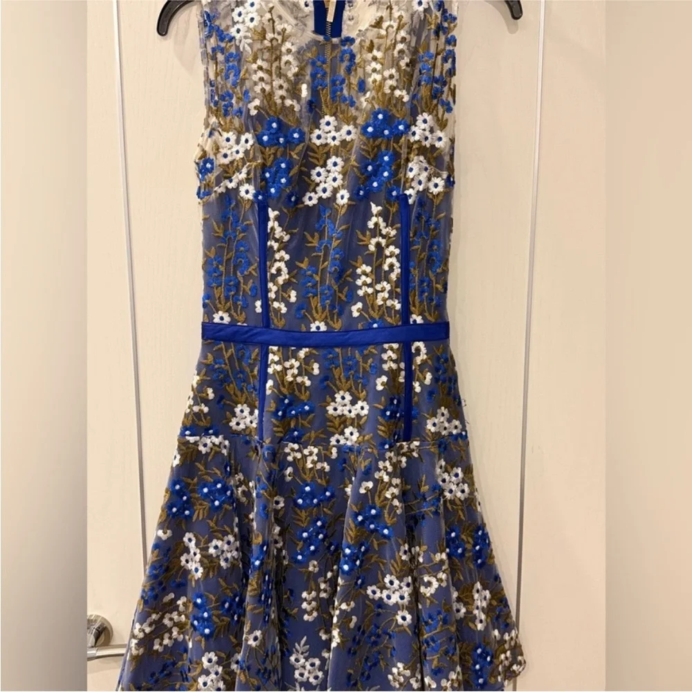 Bronx and Banco Women’s  Blue Floral Mini Dress Size XS - Picture 4 of 5